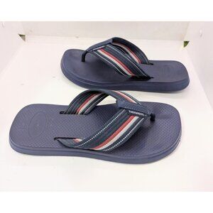 Havianas Men’s Urban Basic Flip Flops Blue RED Strap Summer Sandals 39/40